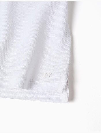 Polo en coton avec col mao et poche