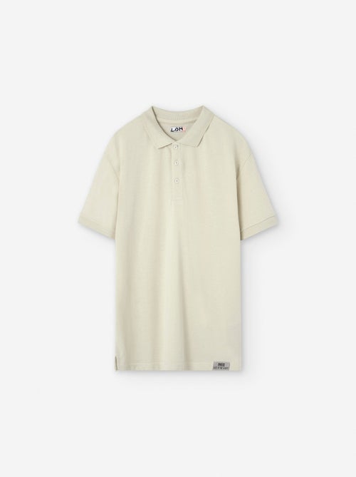 Polo en Coton avec Fentes - Kiabi