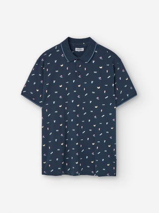 Polo en Coton avec Motif