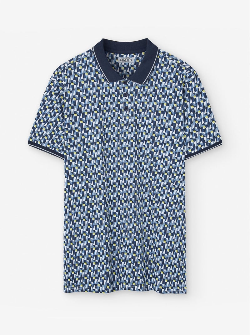 Polo en Coton avec Motif Bleu clair - Kiabi