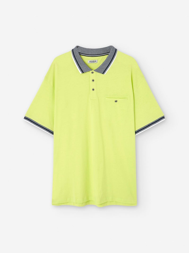 Polo en Coton avec Poche Vert clair - Kiabi