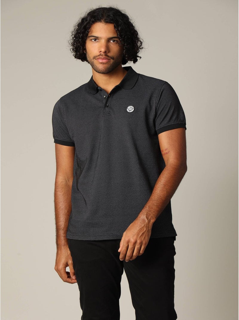 Polo en coton  'Deeluxe' Noir - Kiabi
