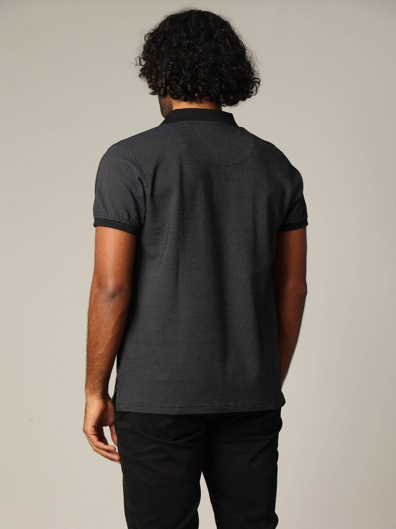 Polo en coton  'Deeluxe' Noir - Kiabi