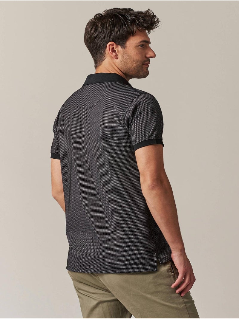 Polo en coton  'Deeluxe' Noir - Kiabi