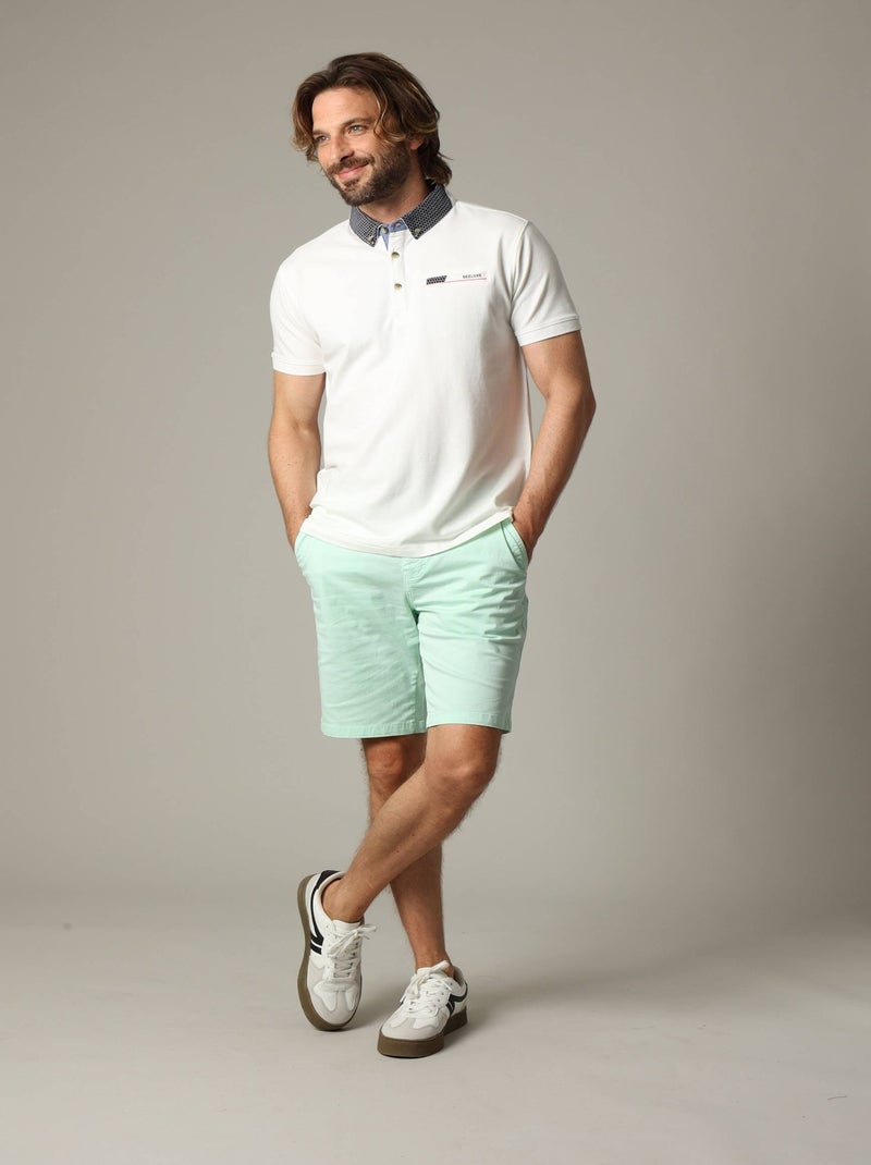 Polo en coton : élégance et confort estival 'Deeluxe' Ecru - Kiabi