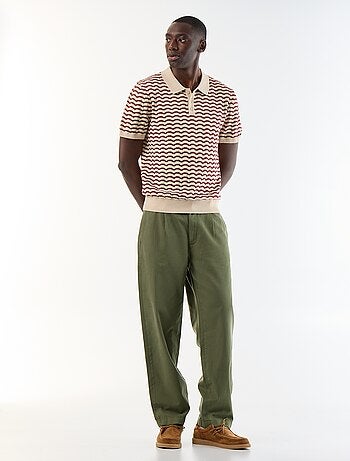 Polo en coton fantaisie pour homme