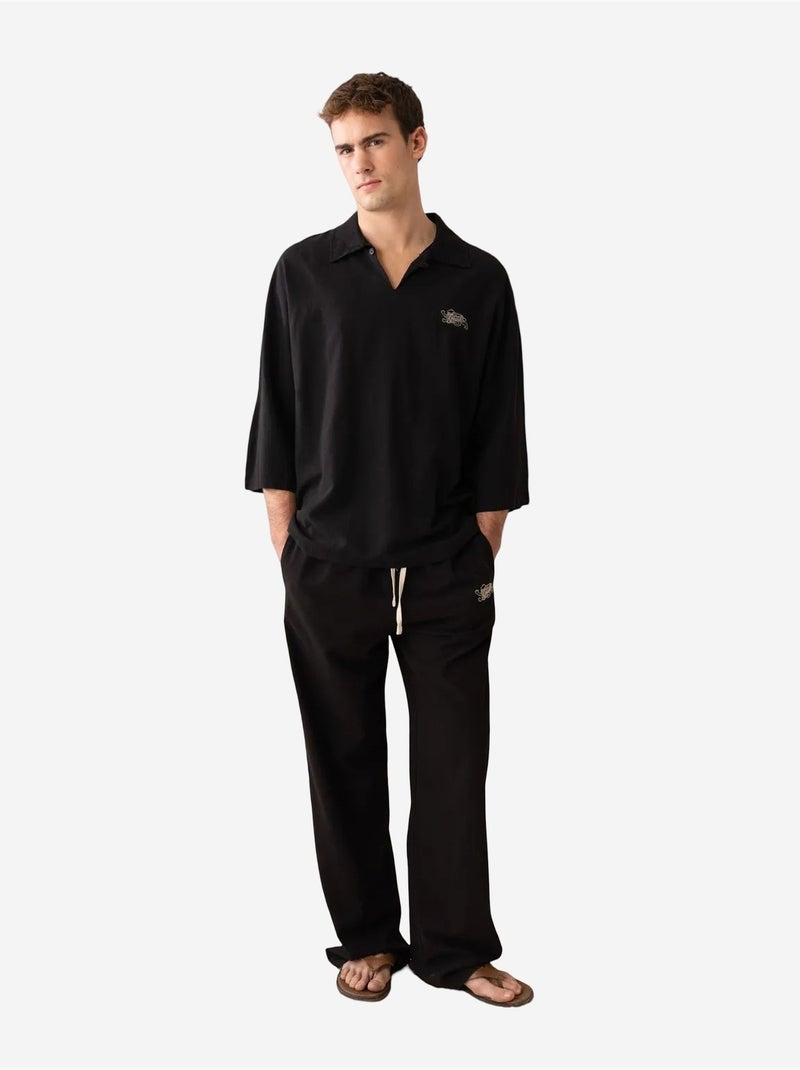 Polo en coton giesto Noir - Kiabi