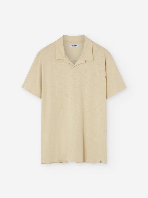 Polo en Coton mélangé avec enColure en V - Kiabi