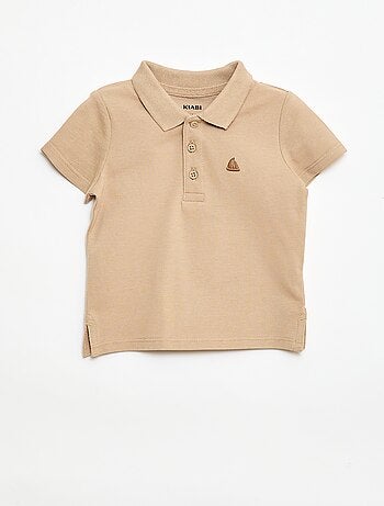 Polo en coton piqué à manches courtes