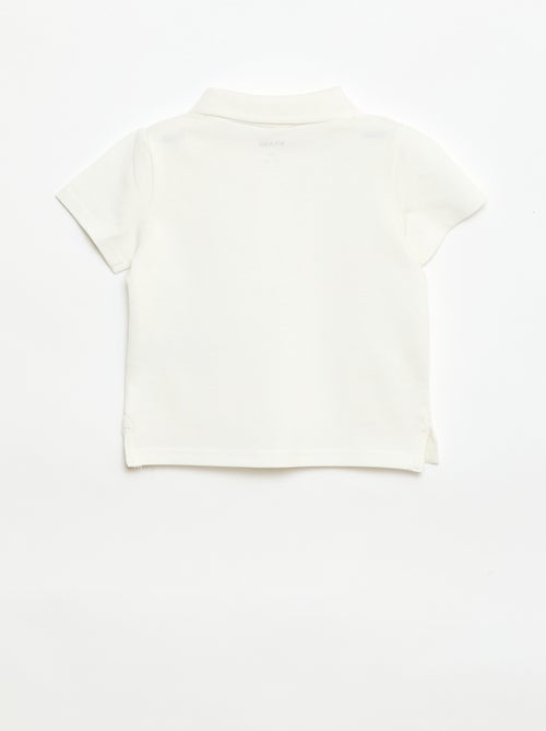 Polo en coton piqué à manches courtes - Kiabi