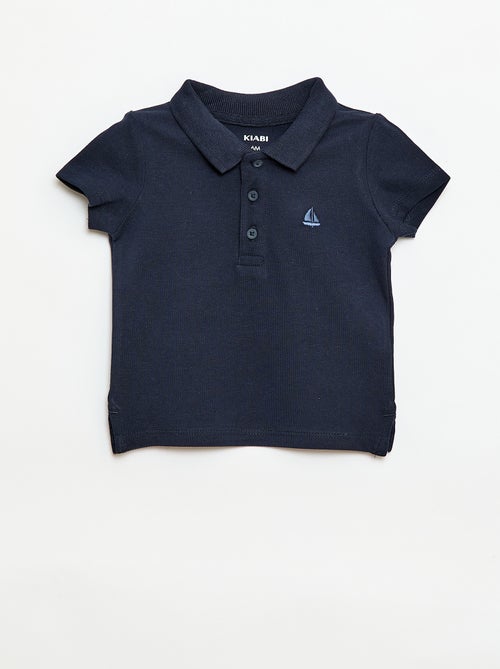 Polo en coton piqué à manches courtes - Kiabi