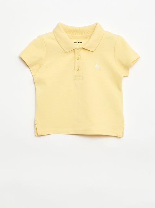 Polo en coton piqué à manches courtes - Kiabi