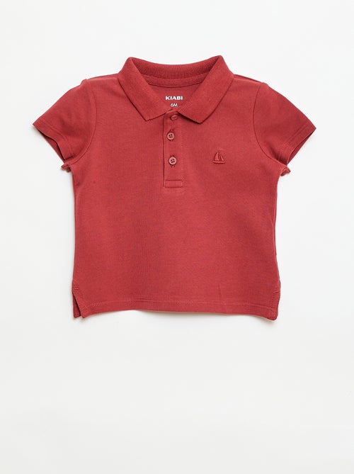 Polo en coton piqué à manches courtes - Kiabi