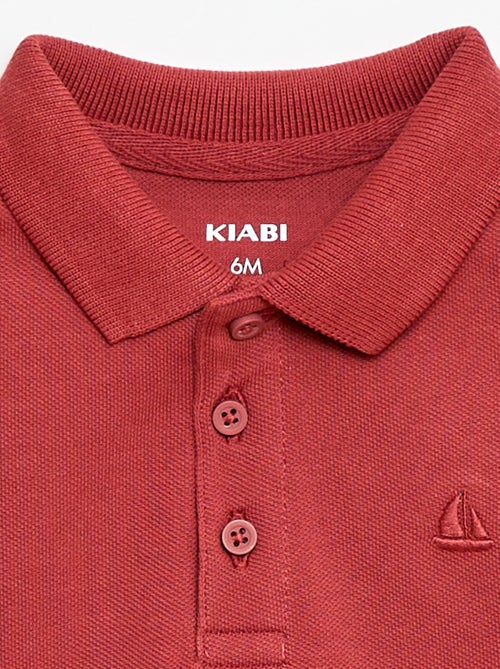 Polo en coton piqué à manches courtes - Kiabi