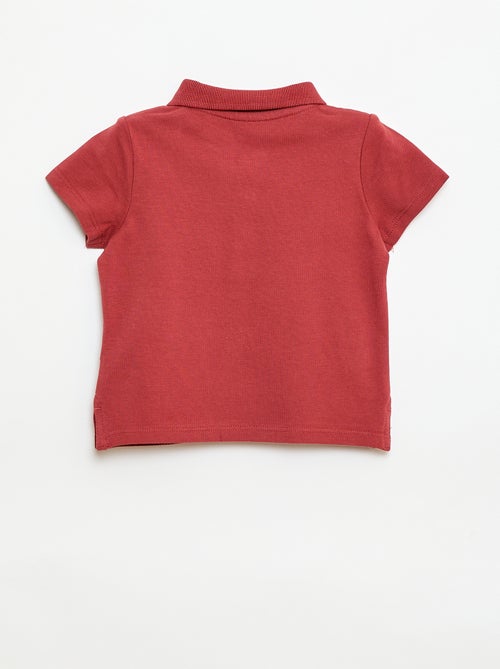 Polo en coton piqué à manches courtes - Kiabi