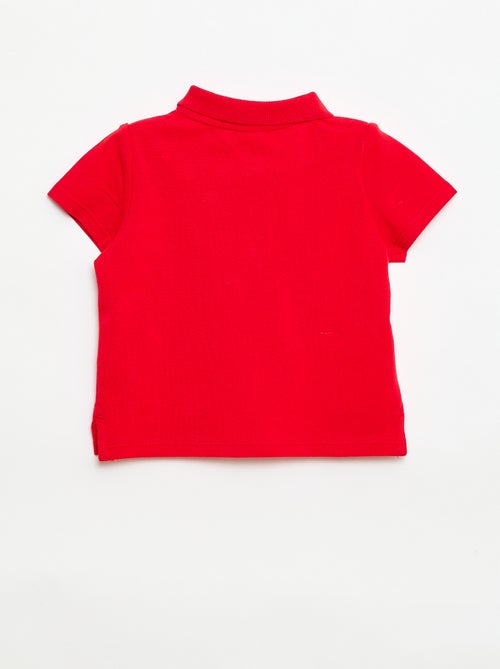 Polo en coton piqué à manches courtes - Kiabi
