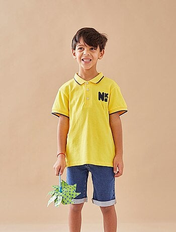 Polo en coton piqué, - Kiabi