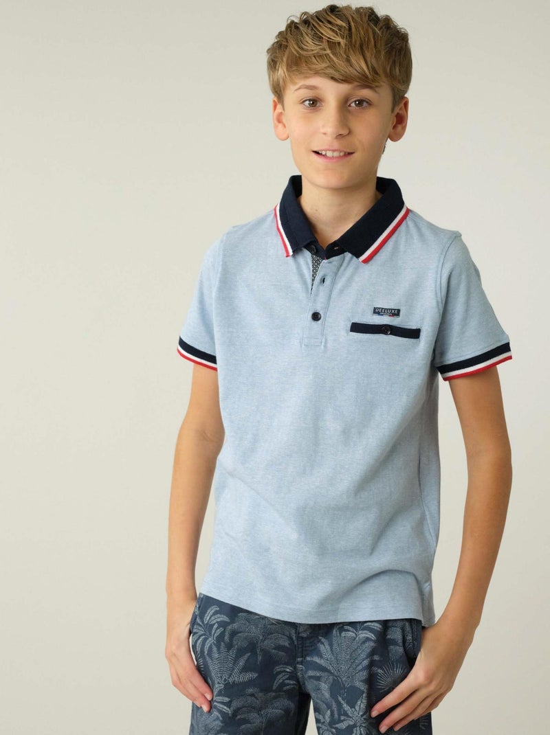 Polo en coton pour garçon 'Deeluxe' Bleu - Kiabi
