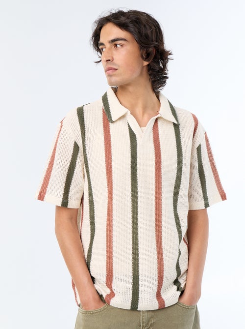 Polo en coton pour homme à motif fantaisie - Kiabi Polo en coton pour homme à motif fantaisie - Kiabi