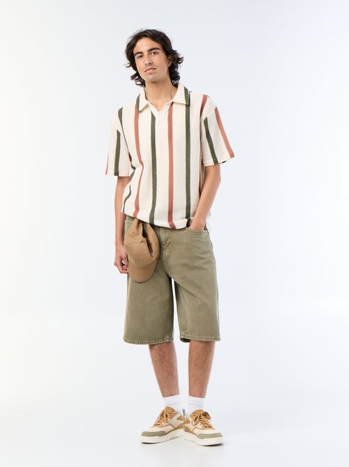 Polo en coton pour homme à motif fantaisie - Kiabi Polo en coton pour homme à motif fantaisie - Kiabi