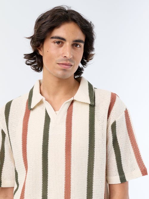 Polo en coton pour homme à motif fantaisie - Kiabi Polo en coton pour homme à motif fantaisie - Kiabi