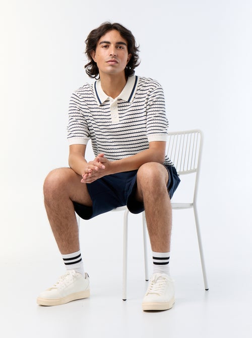Polo en coton pour homme à motif fantaisie - Kiabi Polo en coton pour homme à motif fantaisie - Kiabi