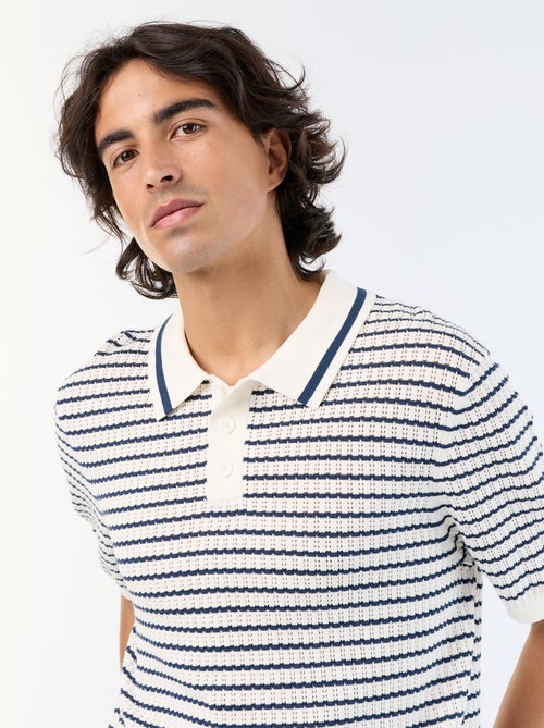 Polo en coton pour homme à motif fantaisie - Kiabi Polo en coton pour homme à motif fantaisie - Kiabi
