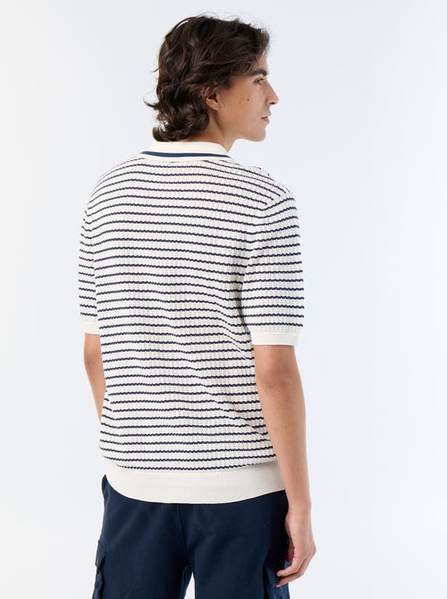 Polo en coton pour homme à motif fantaisie - Kiabi Polo en coton pour homme à motif fantaisie - Kiabi
