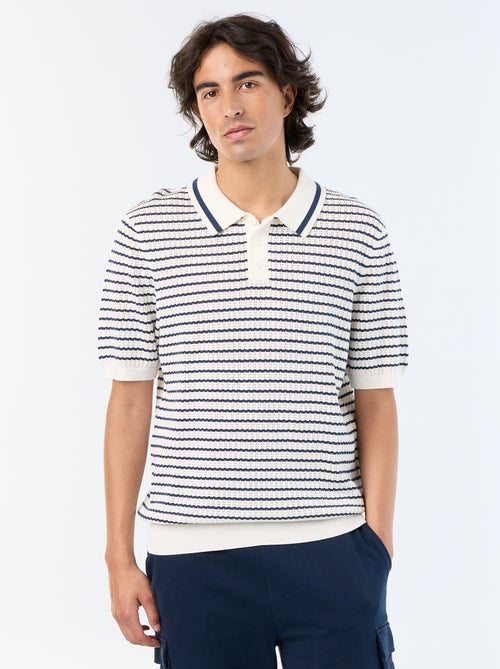 Polo en coton pour homme à motif fantaisie - Kiabi Polo en coton pour homme à motif fantaisie - Kiabi