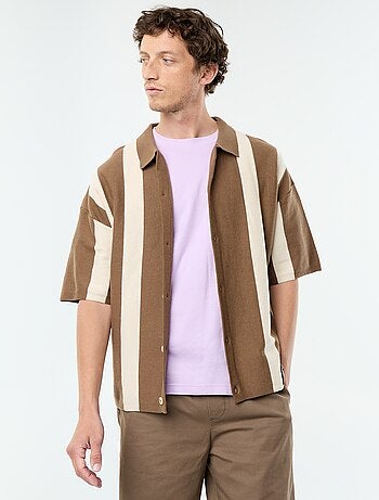Polo en coton pour homme à motif fantaisie