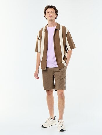 Polo en coton pour homme à motif fantaisie