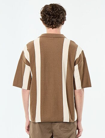 Polo en coton pour homme à motif fantaisie