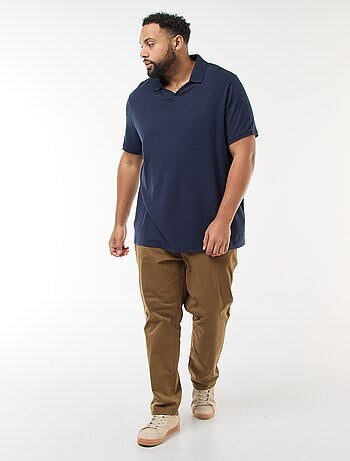 Polo en coton stretch à manches courtes