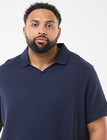 Polo en coton stretch à manches courtes