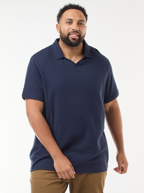 Polo en coton stretch à manches courtes - Kiabi