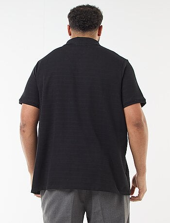 Polo en coton stretch à manches courtes