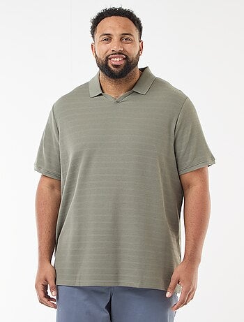 Polo en coton stretch à manches courtes