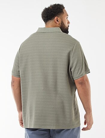 Polo en coton stretch à manches courtes