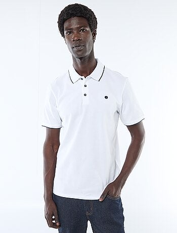 Polo en coton uni homme