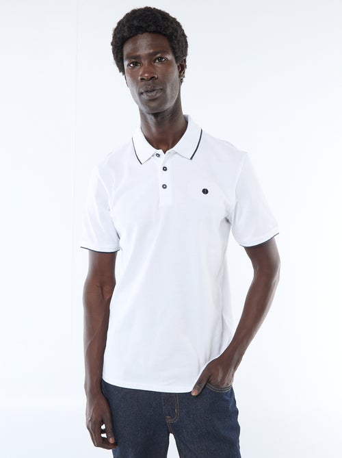 Polo en coton uni à manches courtes pour homme - Kiabi Polo en coton uni à manches courtes pour homme - Kiabi