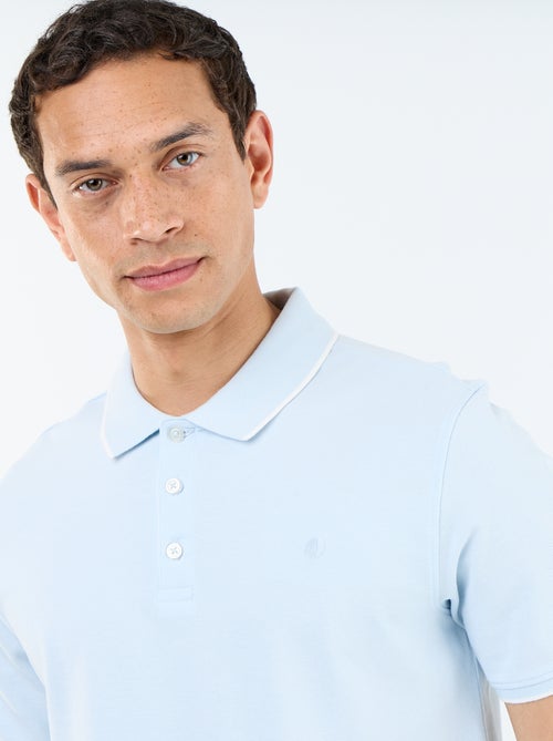 Polo en coton uni à manches courtes pour homme - Kiabi Polo en coton uni à manches courtes pour homme - Kiabi