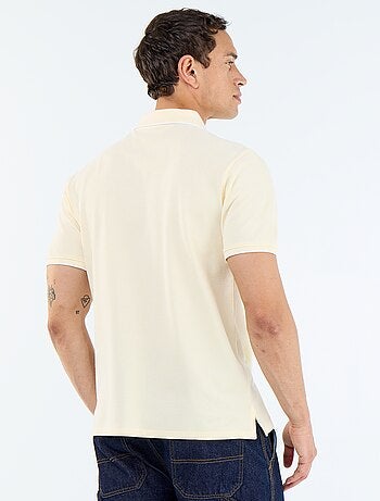 Polo en coton uni pour homme à manches courtes