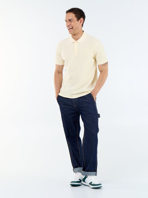 Polo en coton uni à manches courtes pour homme - Kiabi Polo en coton uni à manches courtes pour homme - Kiabi