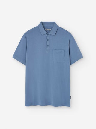 Polo en Coton Uni avec Poche