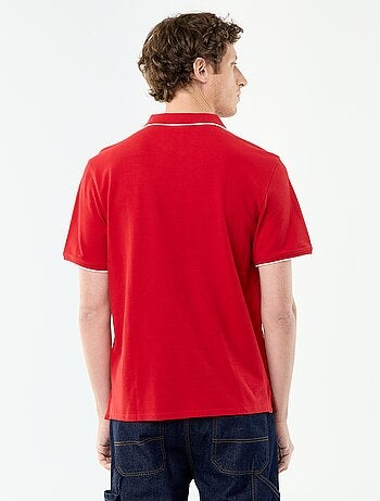 Polo en coton uni homme