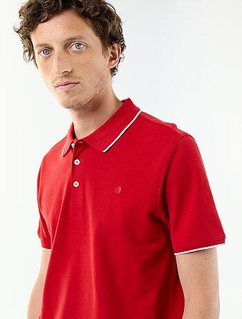 Polo en coton uni homme