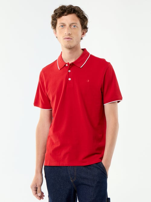 Polo en coton uni homme à manches courtes - Kiabi Polo en coton uni homme à manches courtes - Kiabi