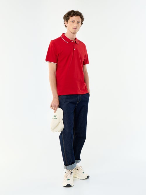 Polo en coton uni homme à manches courtes - Kiabi Polo en coton uni homme à manches courtes - Kiabi