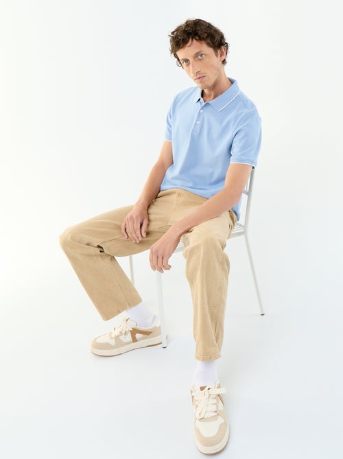 Polo en coton uni pour homme à manches courtes - Kiabi Polo en coton uni pour homme à manches courtes - Kiabi