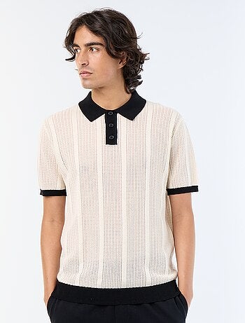 Polo uni en coton pour homme